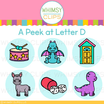 The Really Big Letter D Clip Art Set by Whimsy Clips | TPT