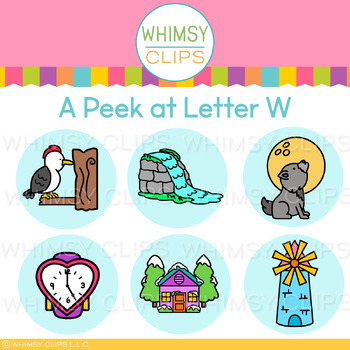 Really Big Letter W Clip Art Set by Whimsy Clips | TPT