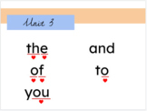 Really Great Reading - Blast - Heart Word Posters - Tricky Parts Marked