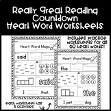 Really Great Reading Heart Word Magic Worksheets | 60 Hear