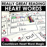 Really Great Reading RGR Countdown Heart Word Magic Compan