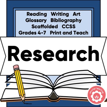 Preview of Research Project Writing Nonfiction Chapters CCSS Grades 4-7 Print and Teach