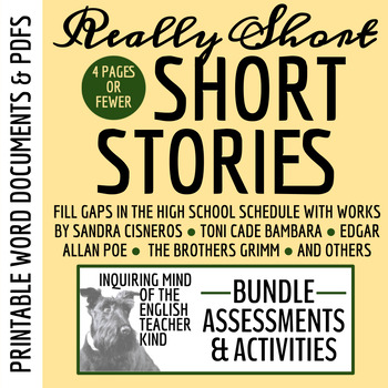 Preview of Really Short Short Stories Bundle: Time-Fillers for High School (Printable)