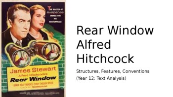 Preview of Rear Window Alfred Hitchcock film analysis lecture resource