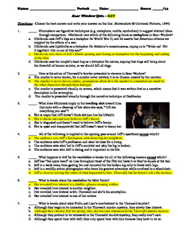 Rear Window Film 1954 15 Question Multiple Choice Quiz By Bradley Thompson