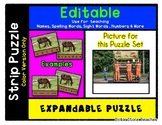 Rear of Trash Truck - Expandable & Editable Strip Puzzle w