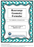 Rearrange Geometry Formulas