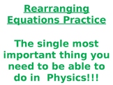 Rearranging Equations Practice
