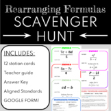 Rearranging Formulas SCAVENGER HUNT (with google form)
