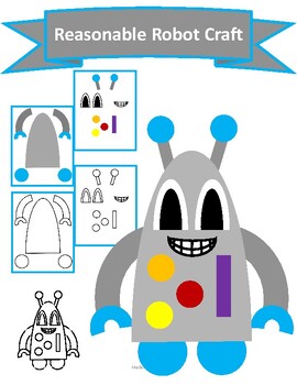 Reasonable Robot Craft Template, cut and paste by Mollers Makes It