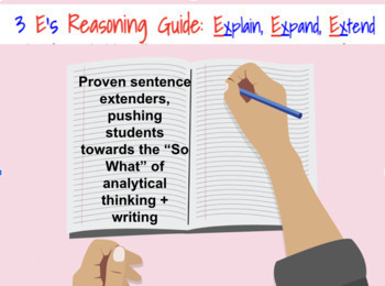 Preview of Reasoning Guide, Literary Analysis, Writing Scaffold, Analytical Writing frames
