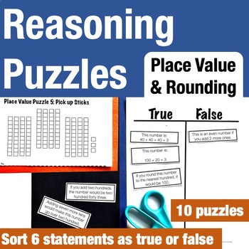 Preview of Reasoning Puzzles - Place Value: Tasks for Math Talk, Early Finishers Enrichment
