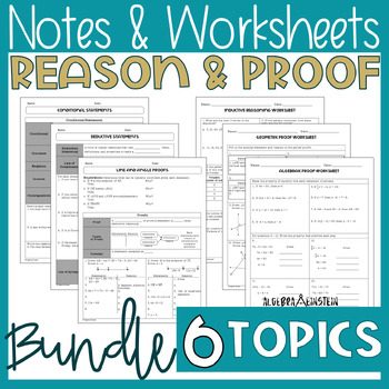 Preview of Reasoning and Proof Geometry Notes and Worksheets