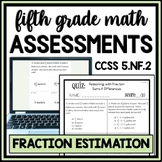 Estimating Sums & Differences of Fractions Quiz Adding Sub
