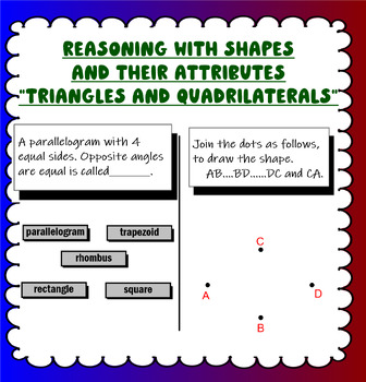 Preview of Reasoning with shapes and their attributes - triangles and quadrilaterals.