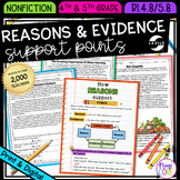 Reasons & Evidence Support Points RI.4.8 RI.5.8 - Reading 