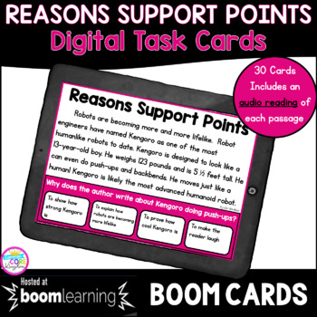Preview of Reasons Support Points Boom Cards ™ 2nd & 3rd Grade - Digital Task Cards