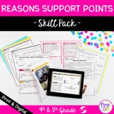 Reasons Support Points in Nonfiction Skill Pack - RI.4.8 &