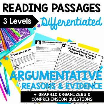 Preview of Reasons and Evidence: Differentiated Reading Passages and Worksheets