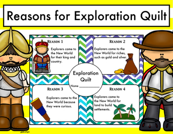 Preview of Reasons for Exploration Quilt: Age of Exploration