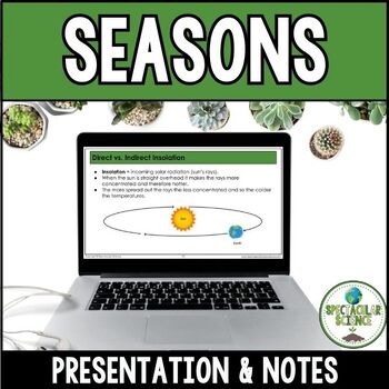 Preview of Reasons for Seasons Presentation & Guided Notes