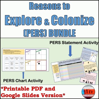 Preview of Reasons to Colonize & Explore Bundle (PERS)