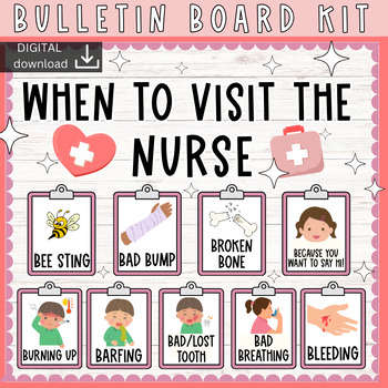 Preview of Reasons to visit Nurse Bulletin Board - Nurses Station - First Aid