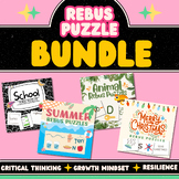 Rebus Puzzle Bundle - Brainteasers,Warmups Grit and Growth
