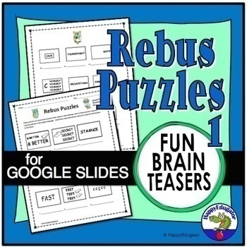 Preview of Rebus Puzzles 1 Google Classroom Digital Version