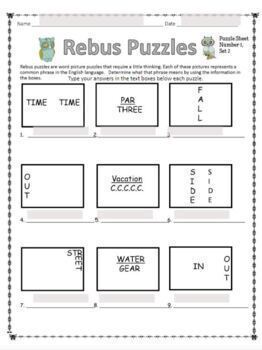 Rebus Puzzles 2 Google Classroom Digital Version by HappyEdugator