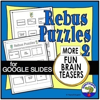 Preview of Rebus Puzzles 2 Google Classroom Digital Version