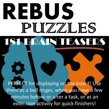 Preview of Rebus Puzzles/Brain Teasers/Word Puzzles