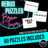 Rebus Puzzles Brain Teasers Animated Solutions PowerPoint 