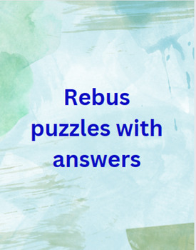 Preview of Rebus Puzzles/Word Brain Teasers