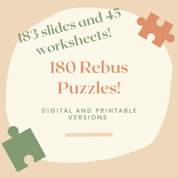rebus puzzles for the year teaching resources teachers pay teachers