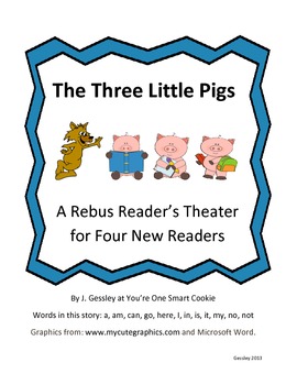 Preview of A Rebus Reader's Theater for The Three Little Pigs