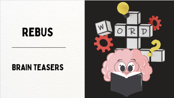 Preview of Rebus Word Puzzles FUN Language Digital Resources Warm Ups centers