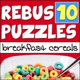 Rebus "Wuzzle" Puzzle Worksheet 10 - BREAKFAST CEREALS