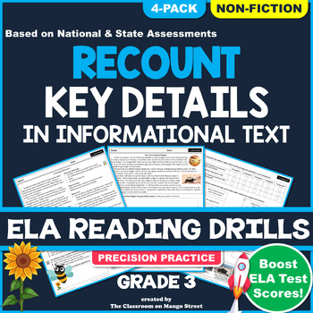 Preview of Recount Details in Informational Text: Grade 3 Reading Worksheets RI.3.1, RI.3.2