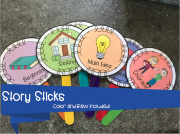 Preview of Recall & Retelling Story Sticks