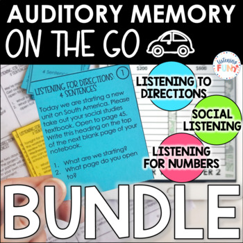 Preview of Recalling Details In Sentences | Auditory Memory Activities Bundle