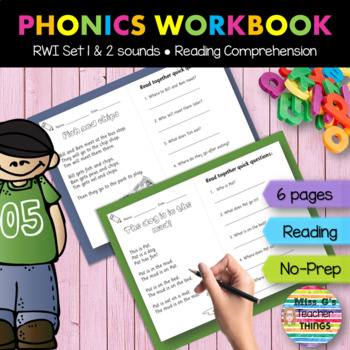 reception year 1 kg reading comprehension worksheets rwi set 1 sounds