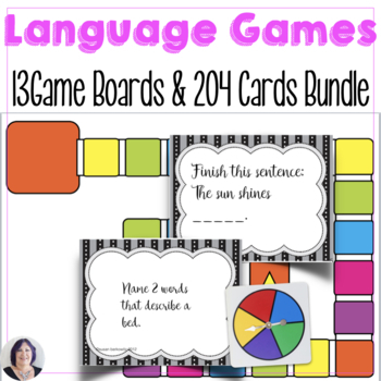 Preview of Receptive Expressive Language 13 Game Boards and 200 Cards Bundle for speech