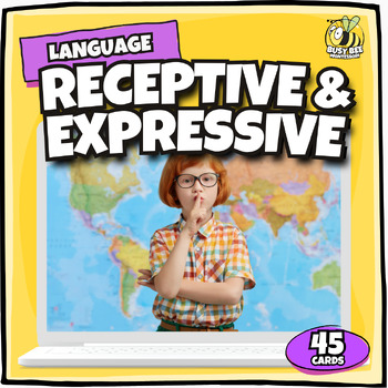 Preview of Receptive Expressive Language | School Themed