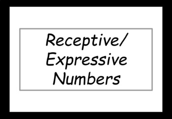 Preview of Receptive/Expressive Numbers