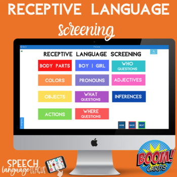 Preview of Receptive Language Screening | Assessment | Early Language | Basic Concepts