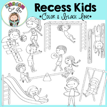 recess clip art black and white