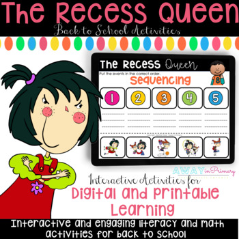 Preview of Recess Queen l Digital and Printable l Back to School Activities for K-2