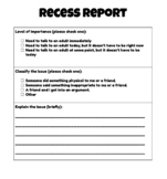 Recess Report