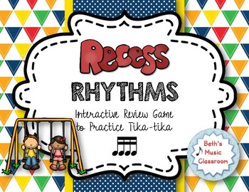 Preview of Recess Rhythms! Interactive Rhythm Reading Game - Tika-tika/16th
